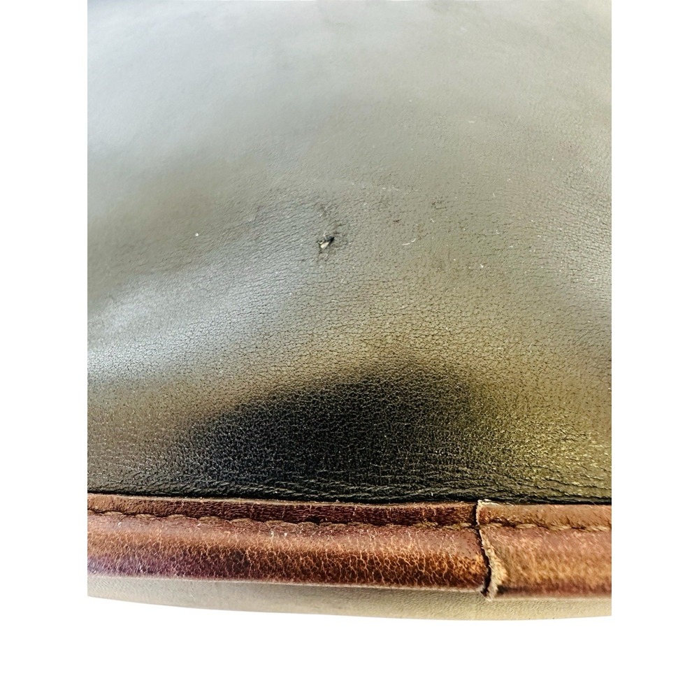 Vintage Brighton Cheryl Crossbody Leather Bag Alligator Embossed Black Brown 90s - Picture 9 of 16